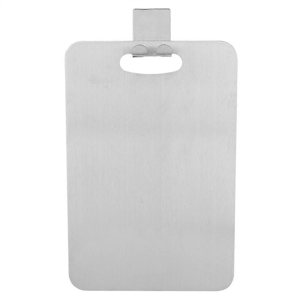 Thick, double-sided stainless steel cutting board