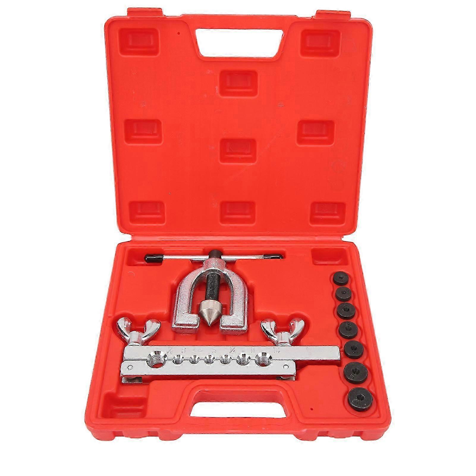 9 Pcs Double Flaring Tool Kit, Durable Brake Line and HVAC Pipe Kit