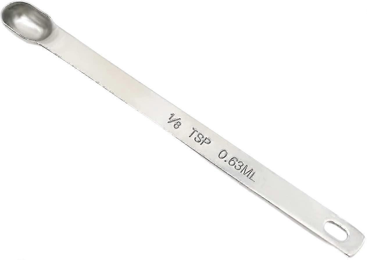 1/8 Teaspoon Single Measuring Spoon, Stainless Steel Individual Measuring Spoons, Long Handle Measuring Spoons Only 1/8 Tsp(0.63 Ml)