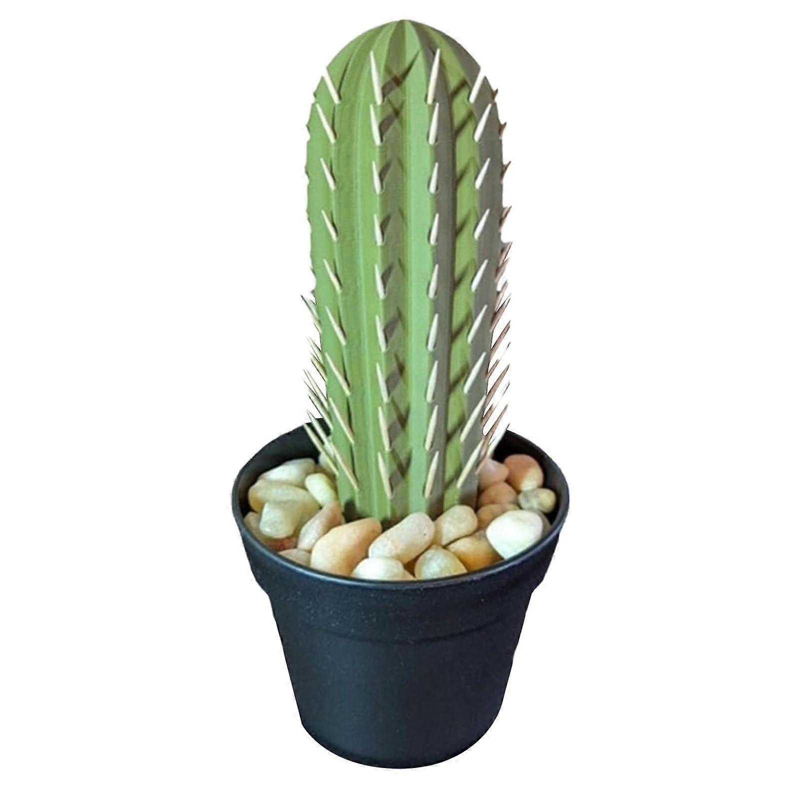 Plants Toothpick Holder - 3D Printed Funny Toothpick Dispenser with 117 Holes for Easy Access Home Decoration in Hellgrün