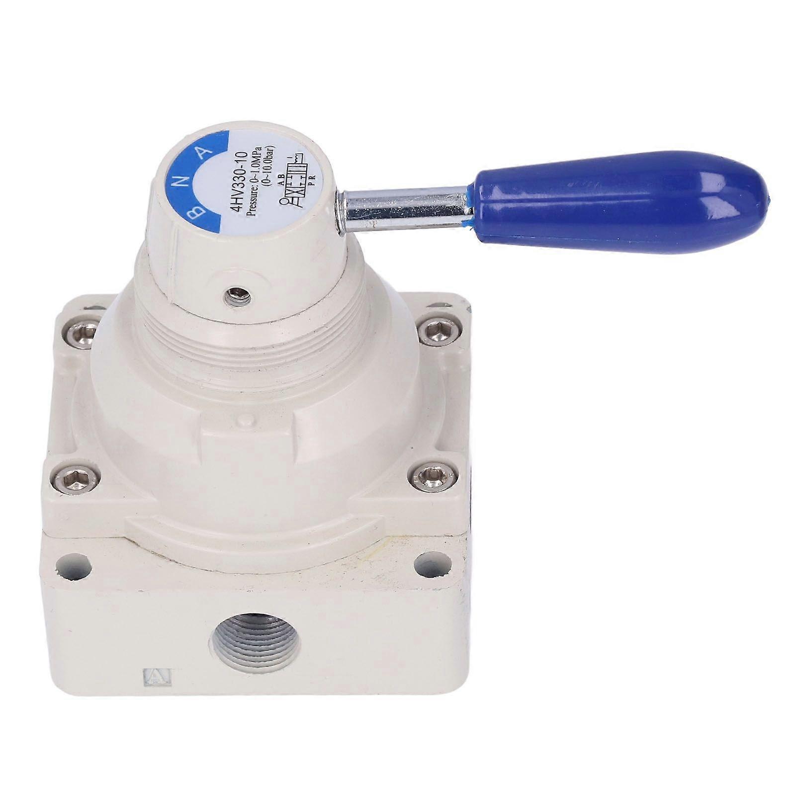 Rotary Lever Hand Valve Air Flow Control 0~1.0mpa 0145Psi 3 Position 4 Way Pneumatic Switch4HV33010