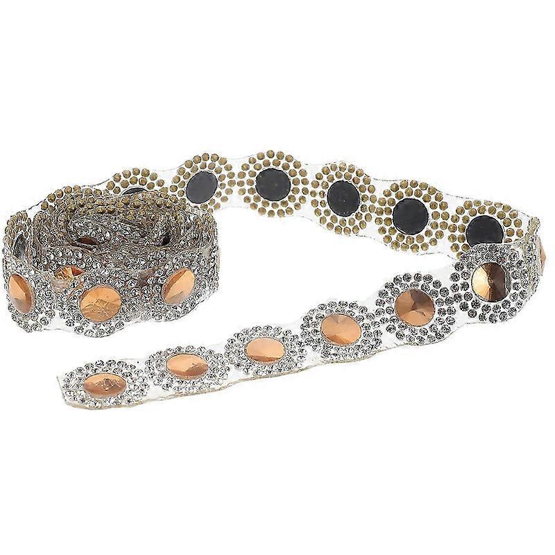 Glitter Rhinestone Ribbon 1Pack Golden Decorative Craft Material Ideal For Artists And Craftsmen Creating Stunning Effects