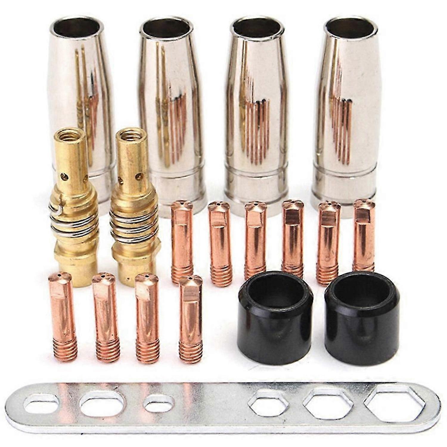 19Pcs MB15AK Welding Torch Nozzle Part Kit Conical Nozzle Sleeve Rod Tool Set for 15AK MIG Welder Ac