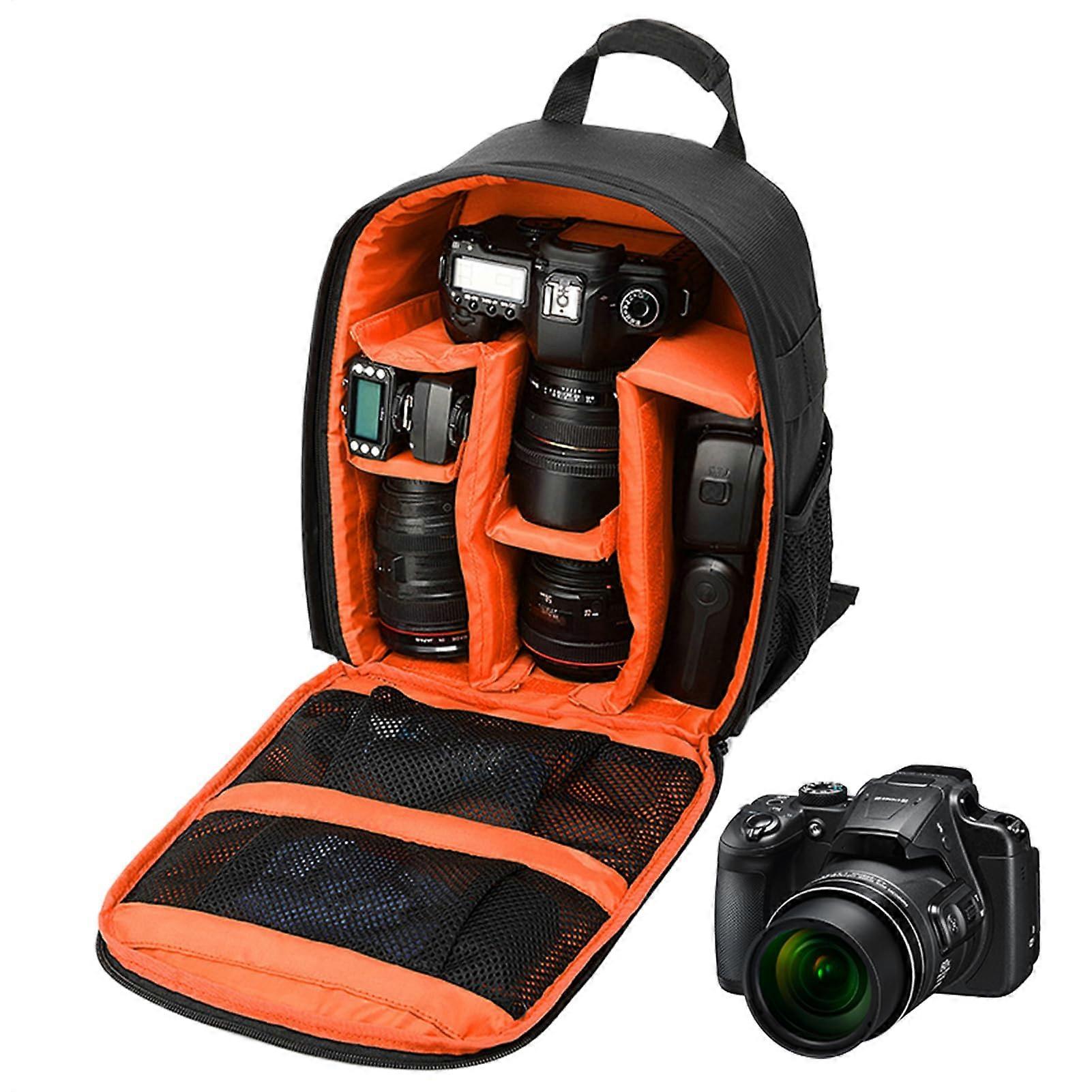 Camera Bag Backpack Waterproof Orange For Traveling Photographers