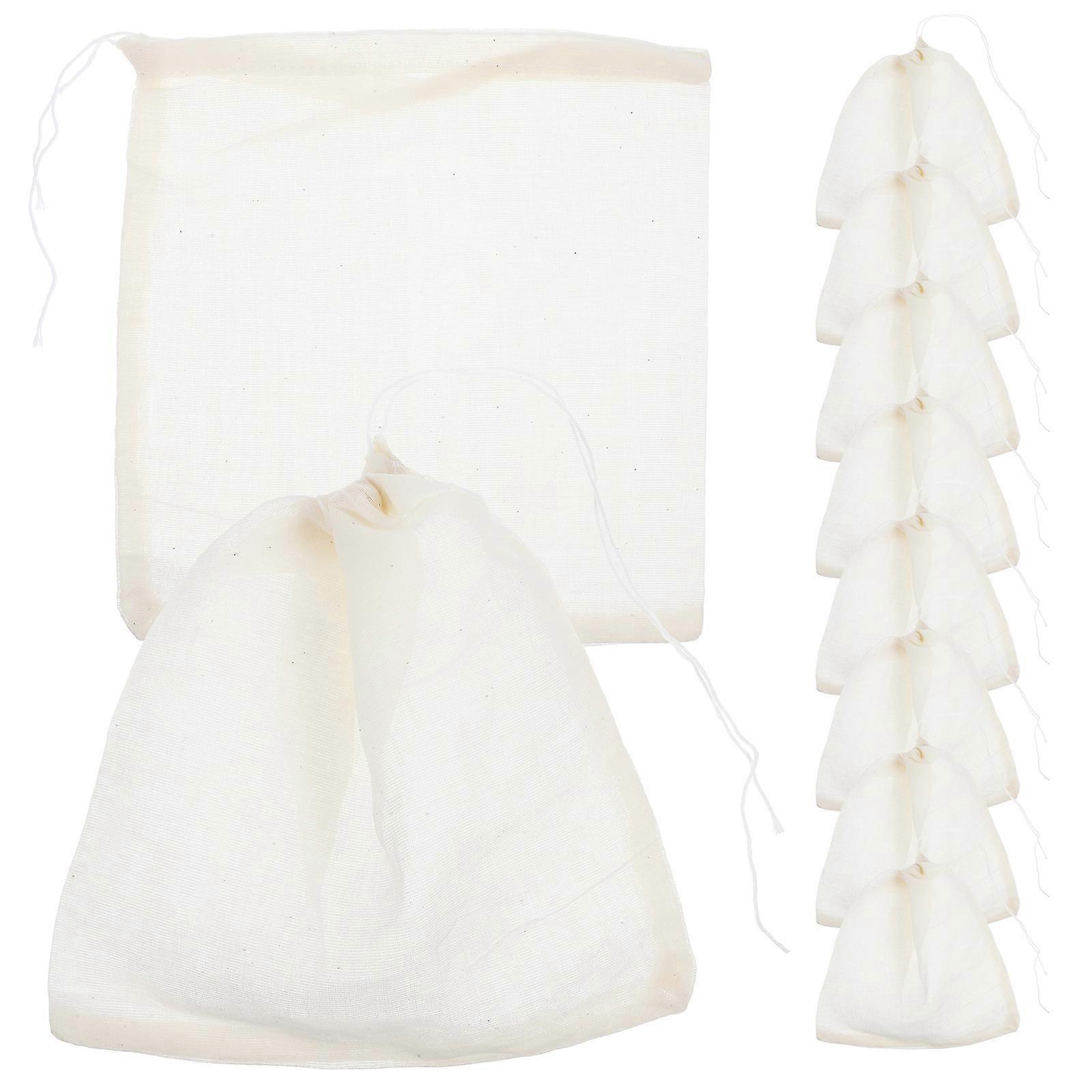 Spice Bags for Cooking Reusable Cotton Bags for Soup Boiling 5Pcs Drawstring Muslin