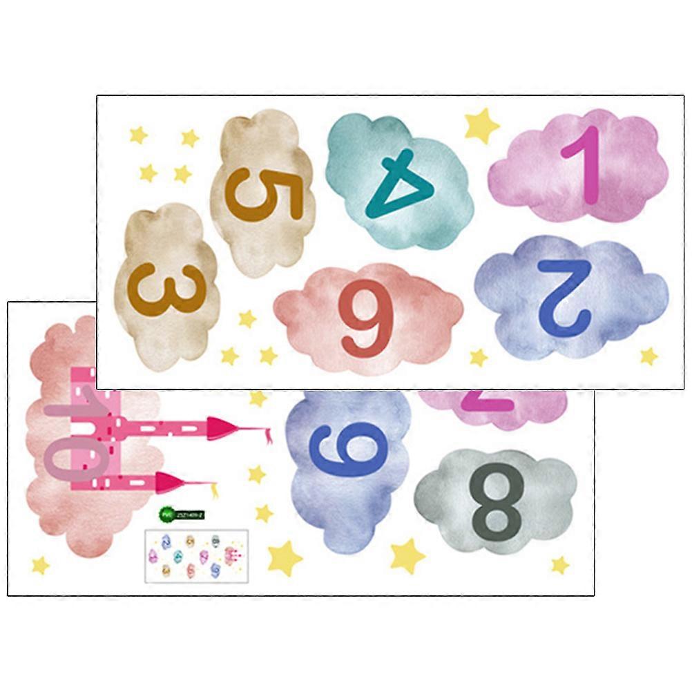 Number Design Stickers for Decoration 1Set Removable Self-Adhesive Decals