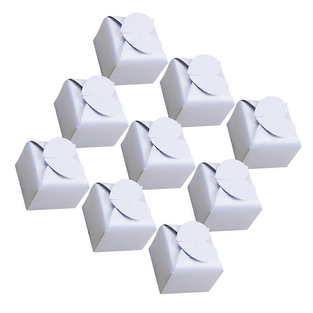 Paper Candy Containers Heart Candy Boxes for Storage Use 50Pcs White