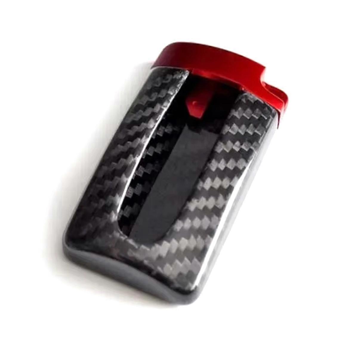 Carbon Fiber Key Fob Protective Cover Case for Red
