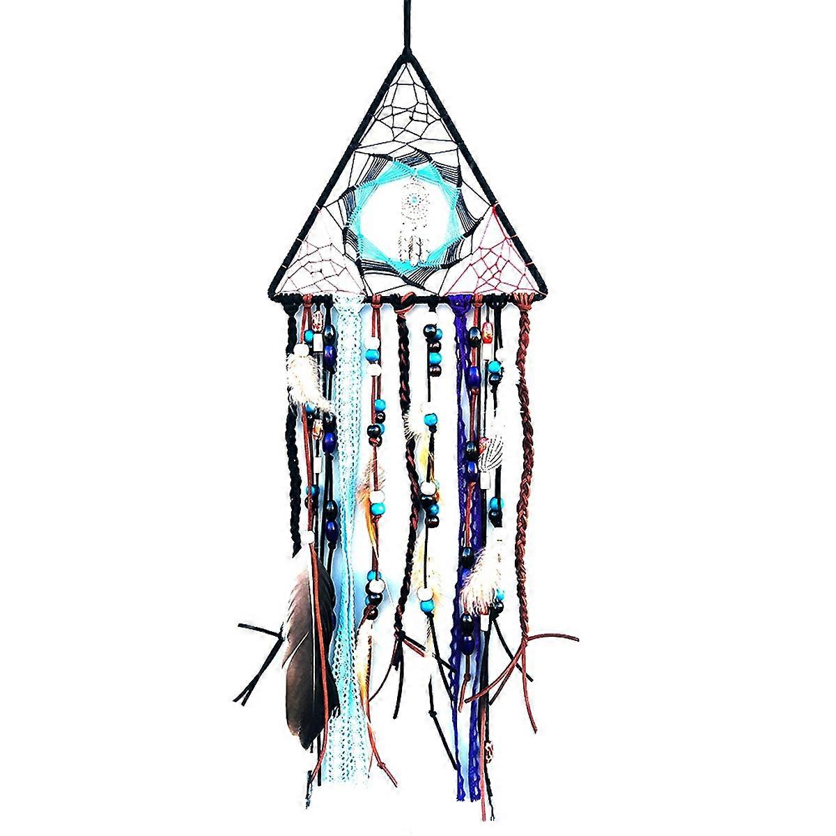 Dream Catcher, with Beads Turquoise Pendant-B