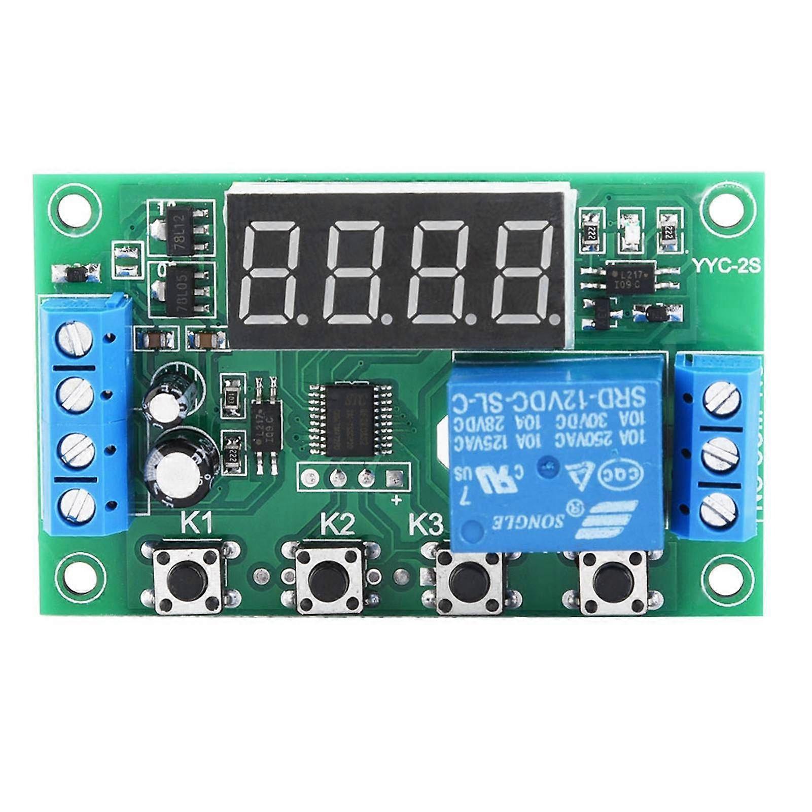 LED Display Adjustable Timer Relay Automation Control Switch Module (12V)