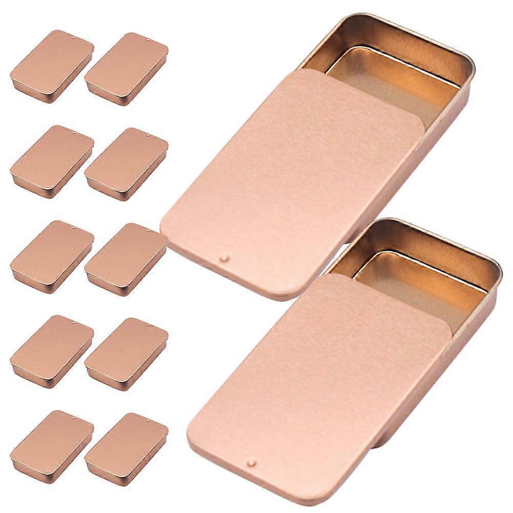 12pcs Sliding Covers Tinplate Boxes Small Candy Boxes Tinplate Trinket Boxes