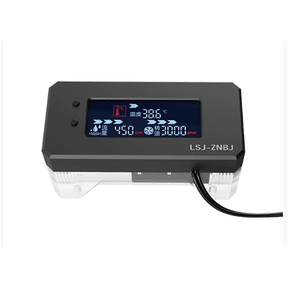LCD Alarm for PC Water Cooling System High Temperature Monitoring Flow Speed Liquid Stop Running M