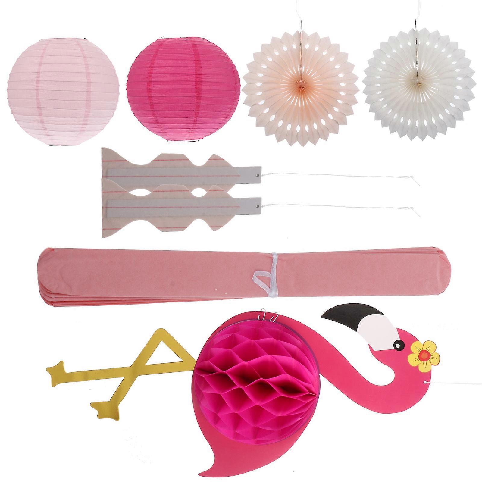 Flamingo Ball Pendant for Party Decor 1Set Paper Material Assorted Color