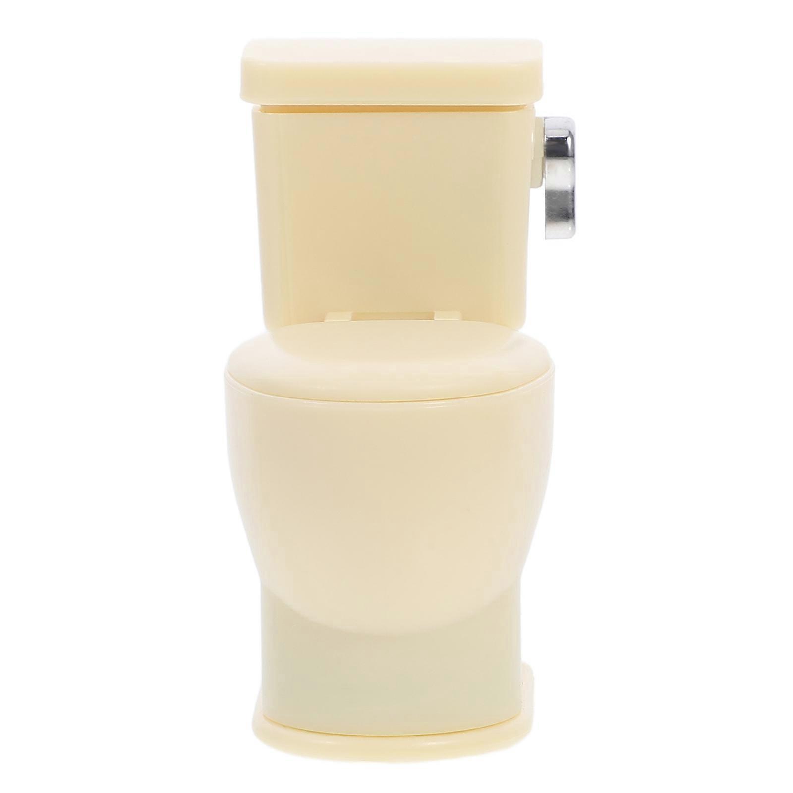 Doll House Mini Toilet Model with Sound 4Pcs for Decoration Use