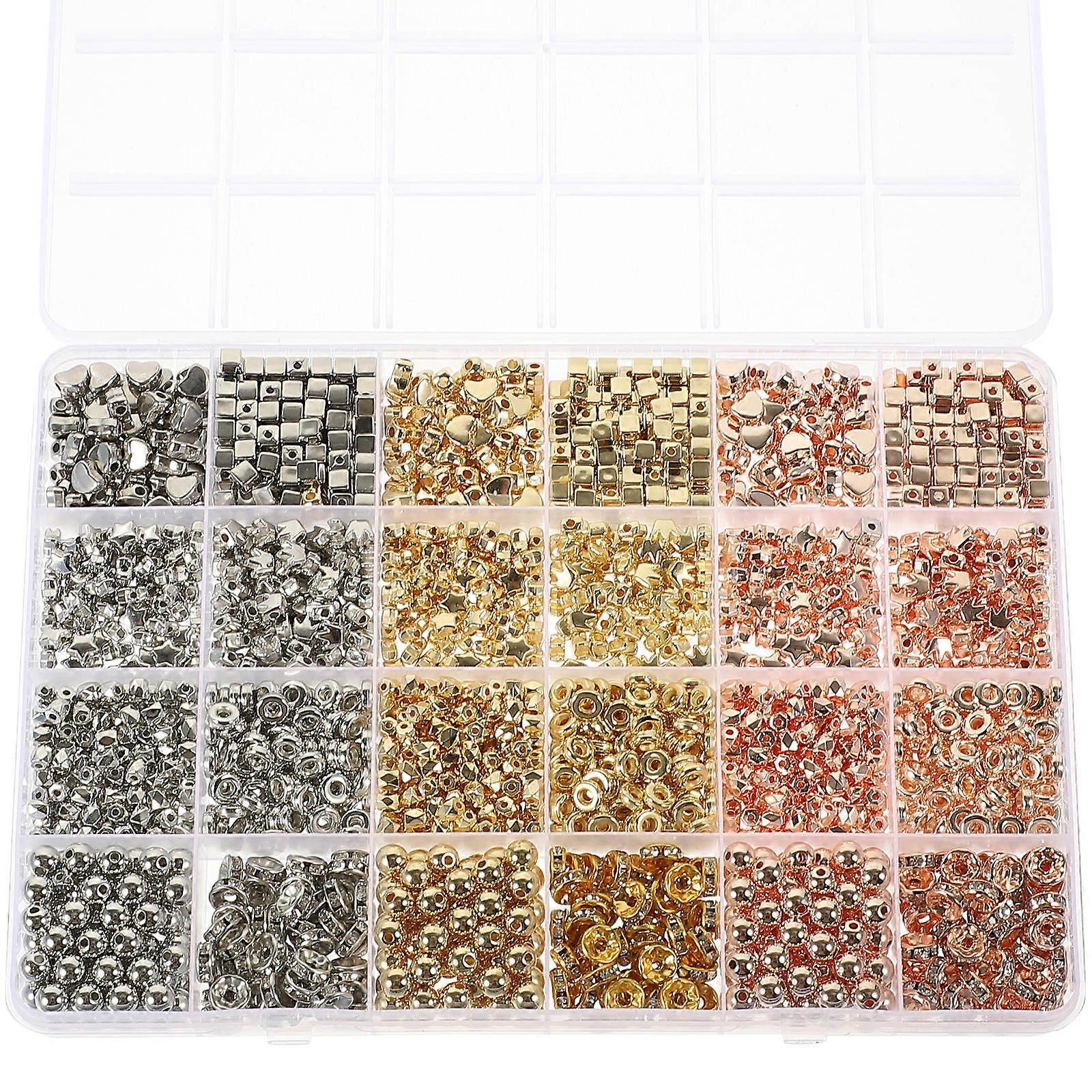 Assorted Color Spacer Beads for Jewelry Making with 3 Boxes Set