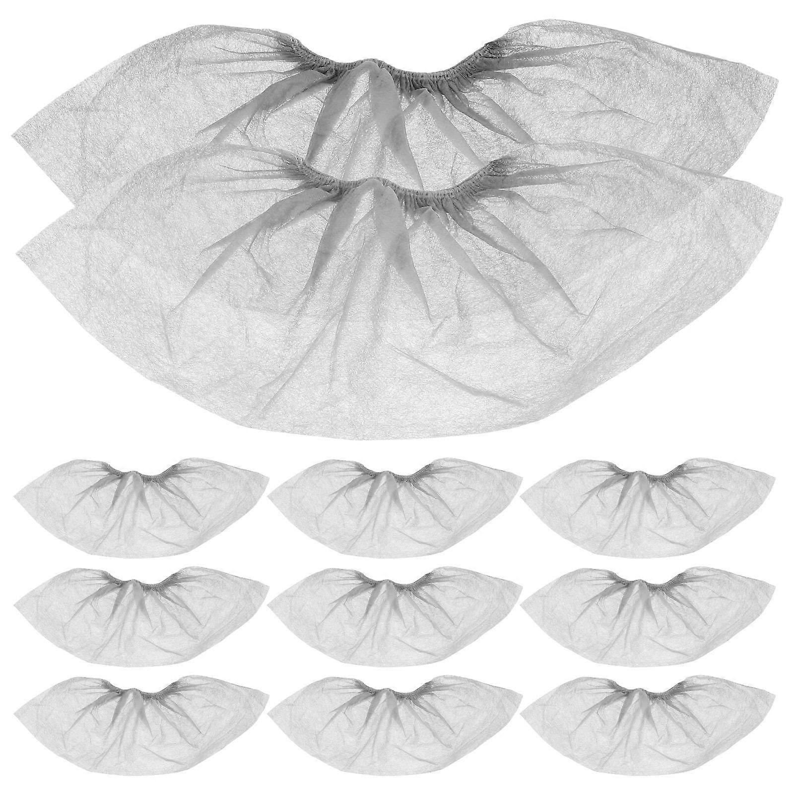 Non-Slip Shoe Protectors For Indoor Use Grey Disposable Boot Covers 100 Pcs