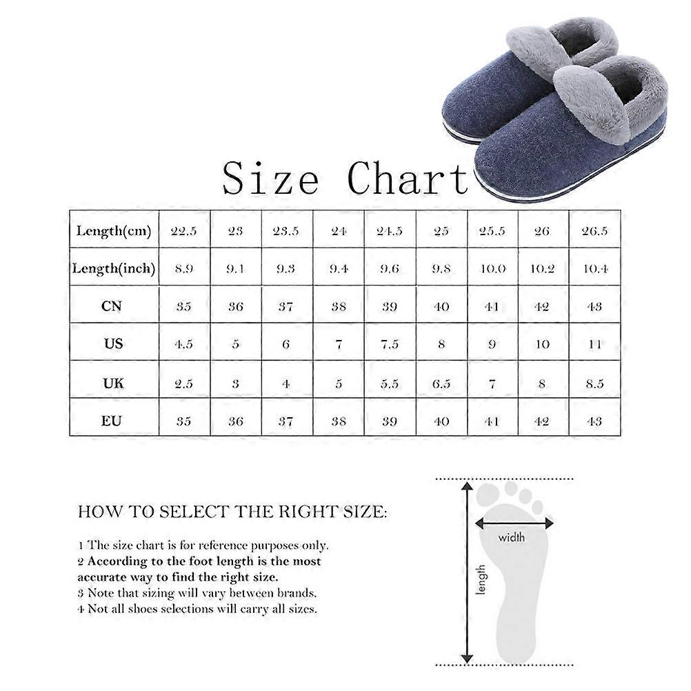 Fashion Plush Slipper Winter Warm Slippers for Home Use Blue