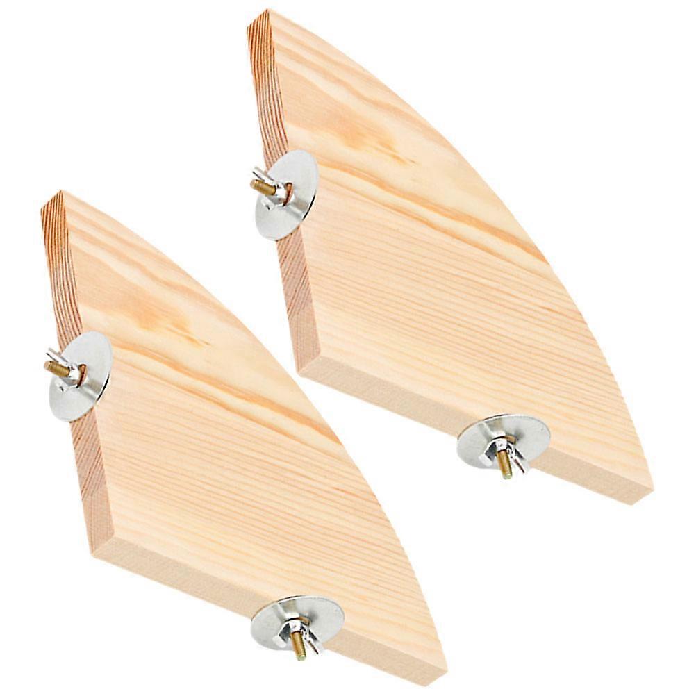 Bird Platform Wooden Parrot Stand for Exercise 10Pcs Durable Wood Perches