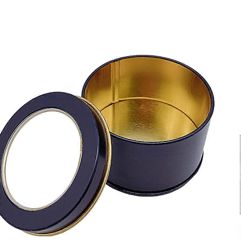 Sealed Can Tea Storage Box for 8Pcs Black Tinplate Sets