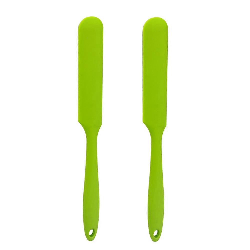 Green Silicone Spatula for Dough Scraping 6Pcs Heat Resistant Baking Tools
