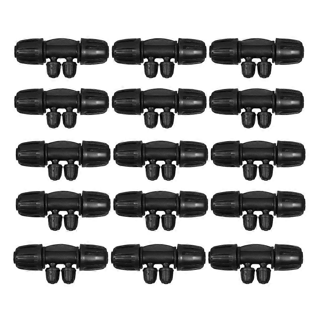 Drip Irrigation Hose Connectors Four Way Tee Drip Fittings for 40Pcs Irrigation