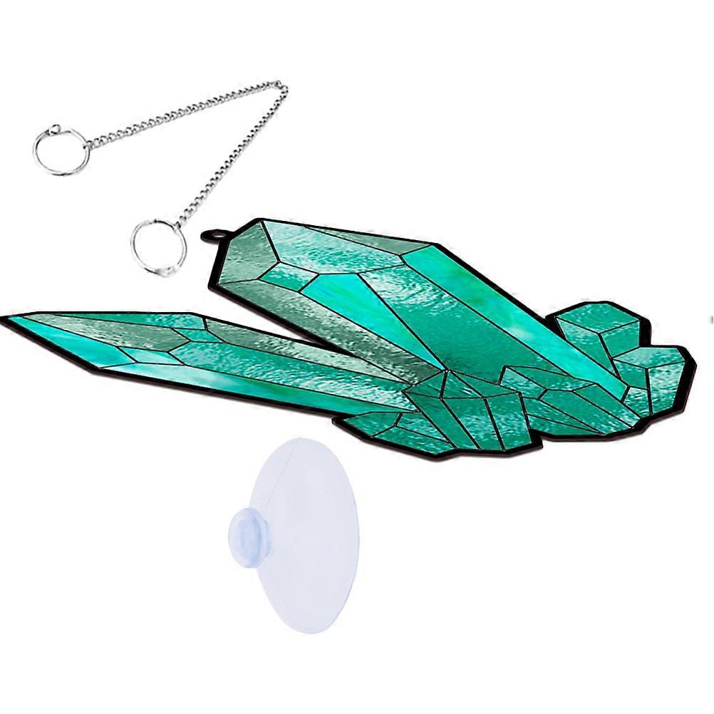 Decorative Hanging Ornament Acrylic Crystal Prism Pendant for 2Sets