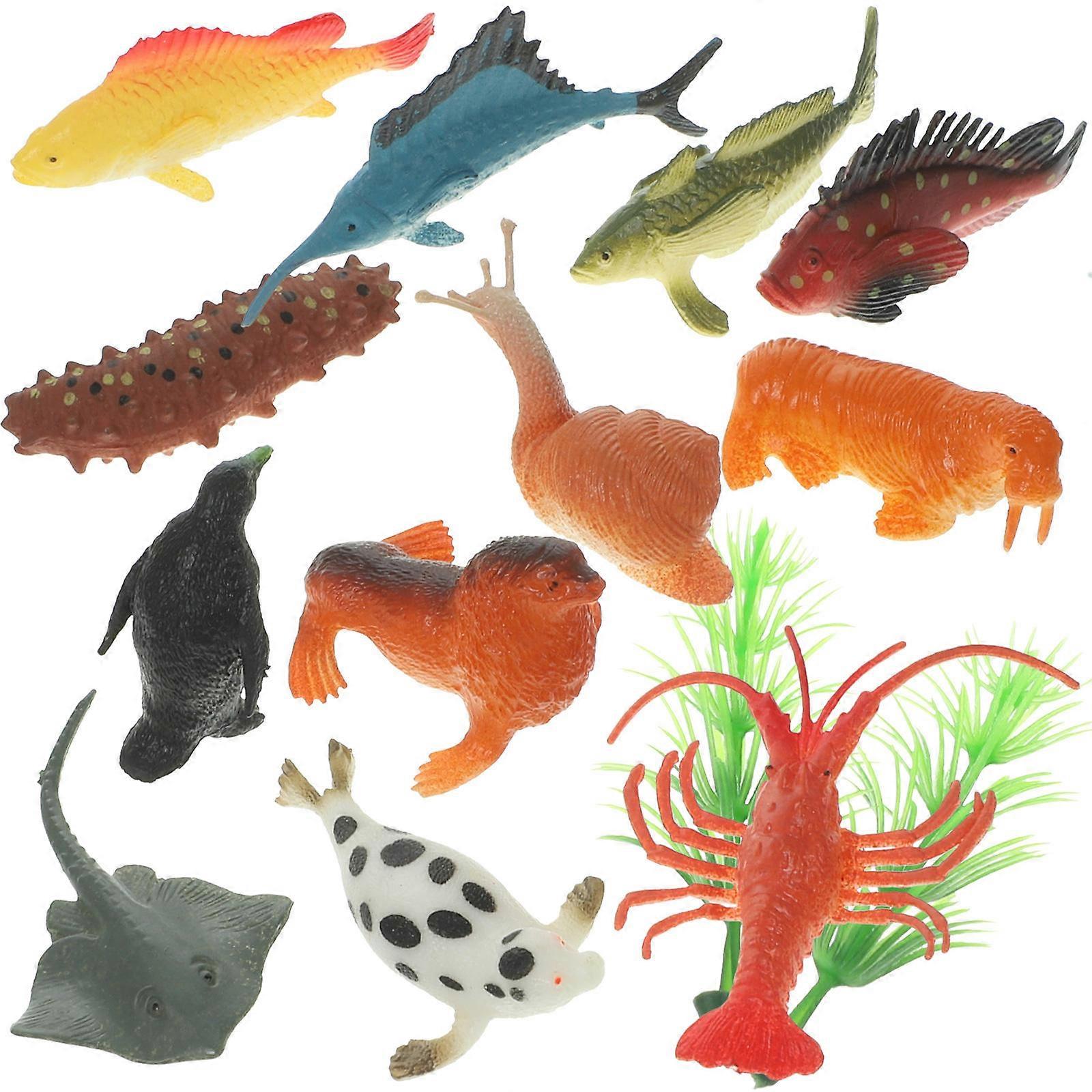 Assorted Plastic Ocean Animals Figures Toy Set for Learning 24Pcs