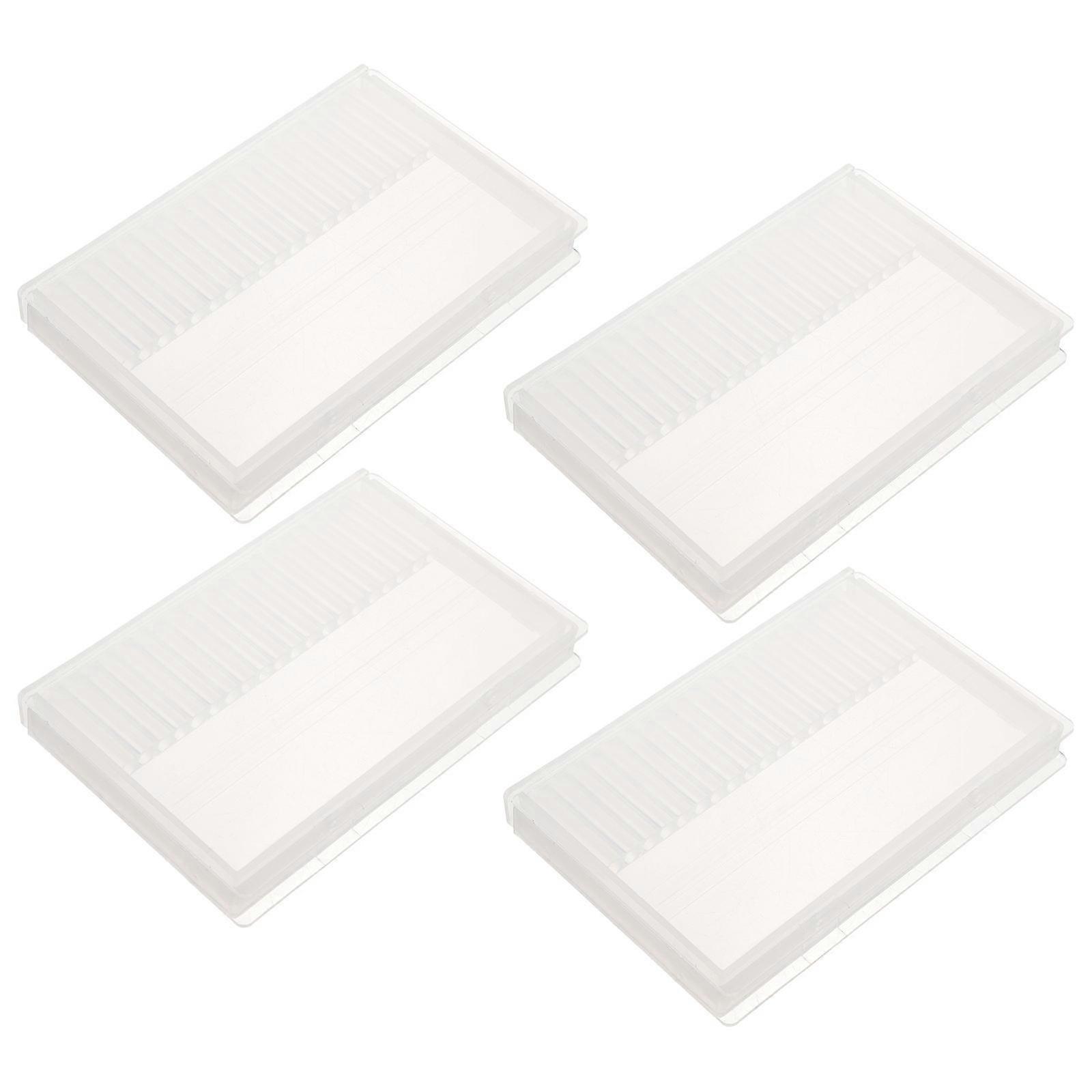 Nail Drill Bit Storage Case for Holding 12Pcs White Plastic Organizer