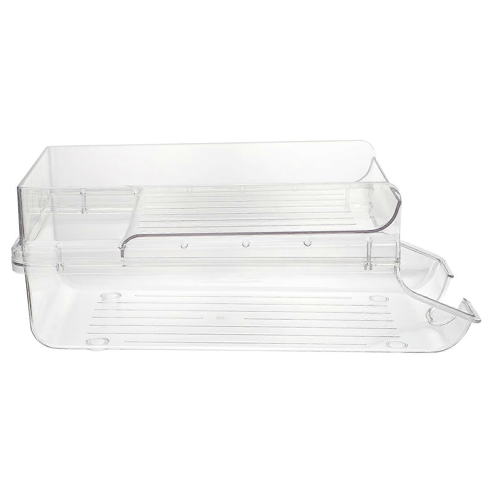 Drink Holder For Freezer Automatic Roll Down Feature For Home Organization 2Pcs