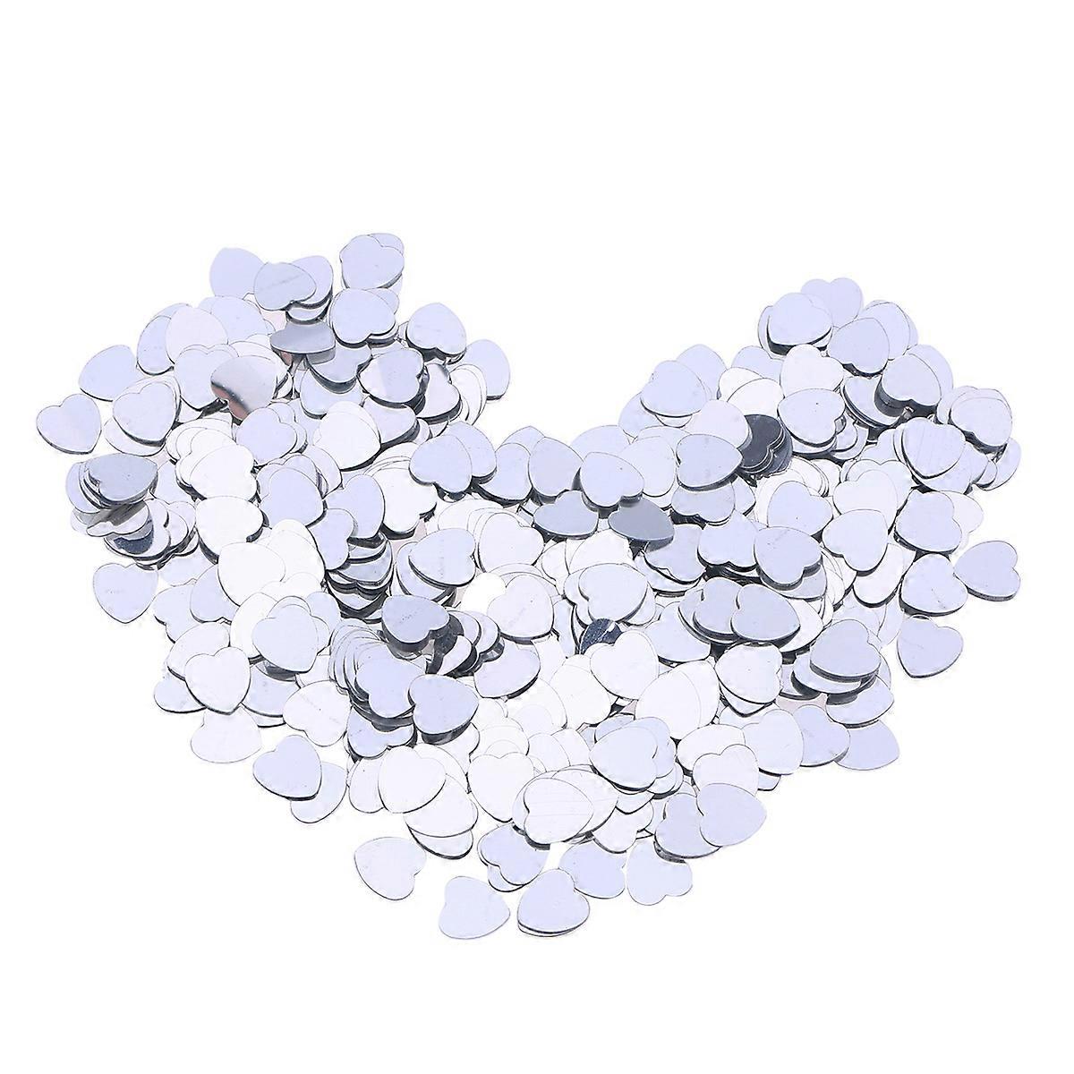 Birthday Party Confetti Decorations Set With Heart Shaped Design For Events In Silver Color Used For Decoration