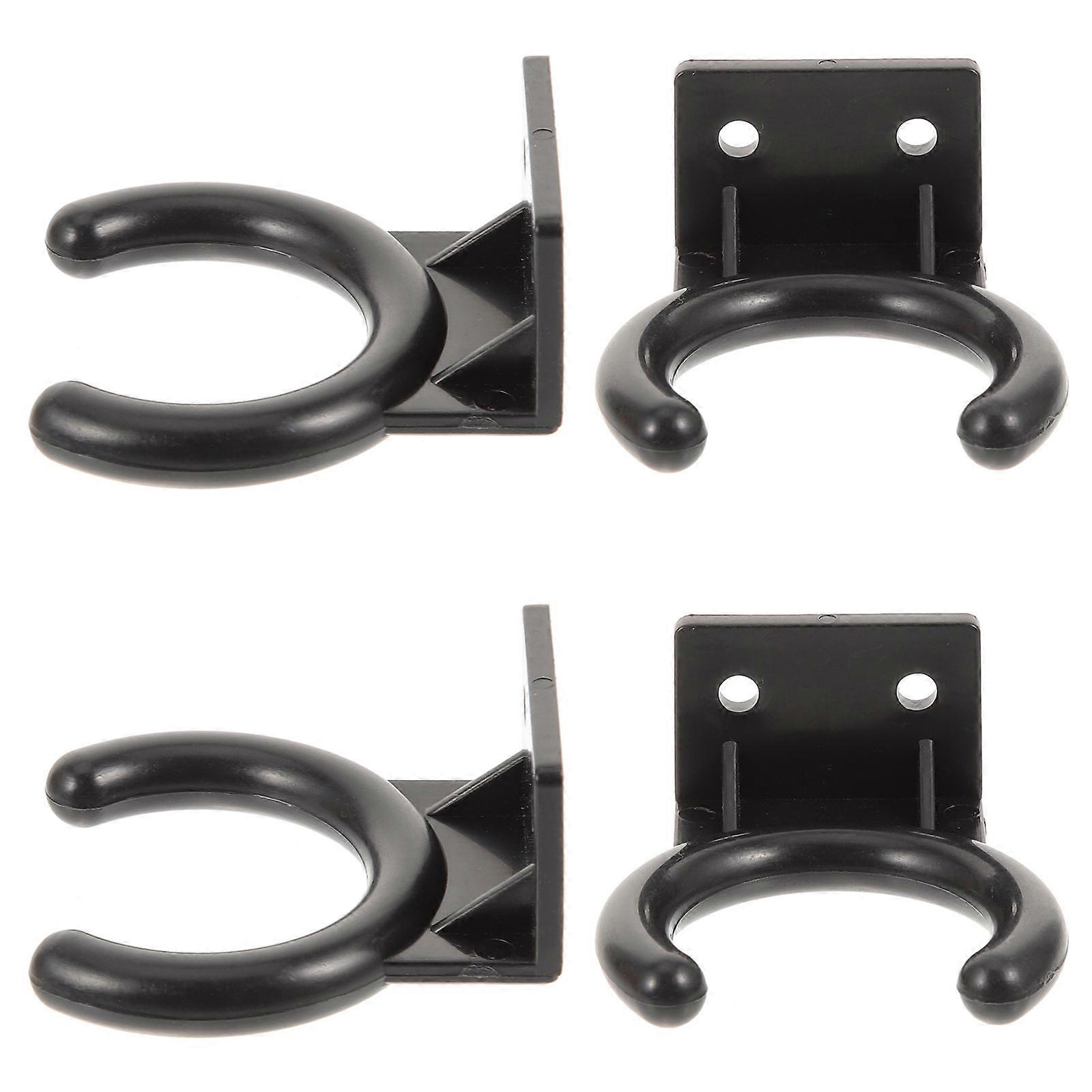 Microphone Holder Wall Hanger for Storage Use 8Pcs Black Plastic Mounts