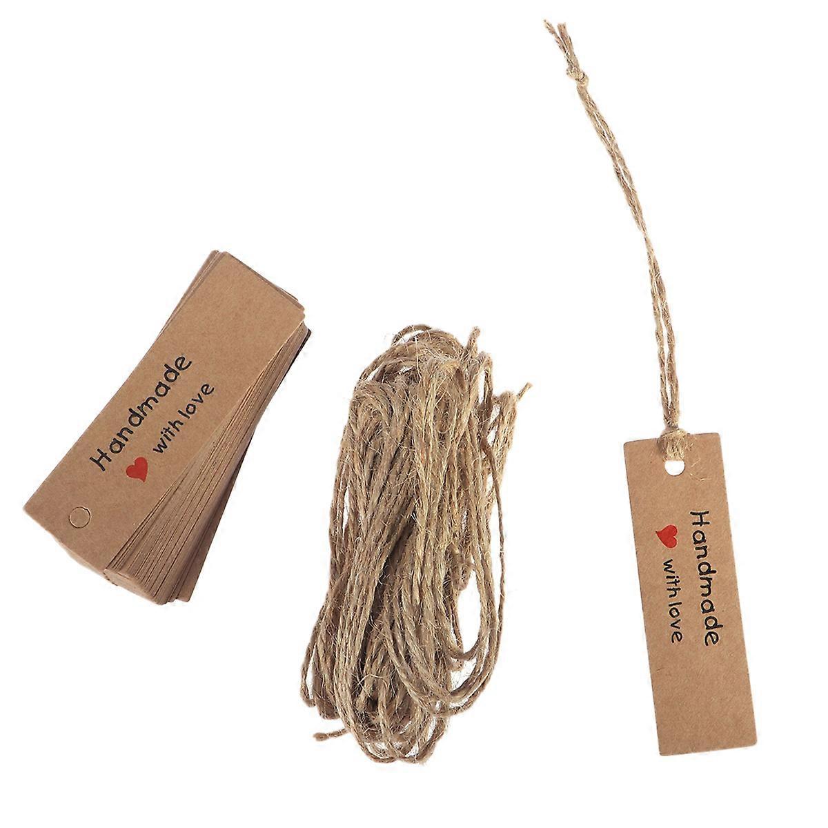Hanging Tags with String Kraft Paper Tags for Decoration 3Pcs Set
