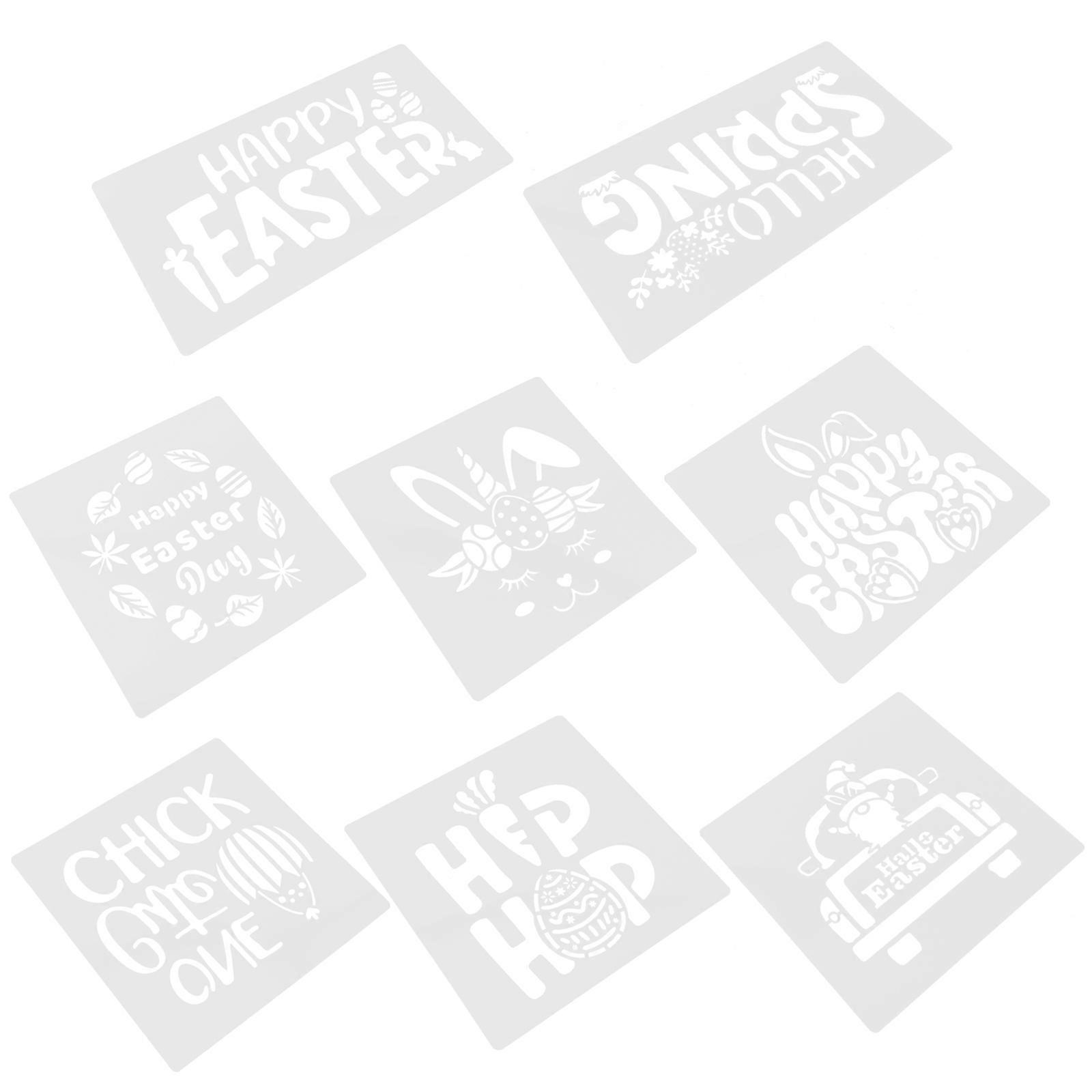 16 Sheets of Multi Color Reusable Stencil for Wall Painting and Handmade Decoration Suitable for Easter Crafts
