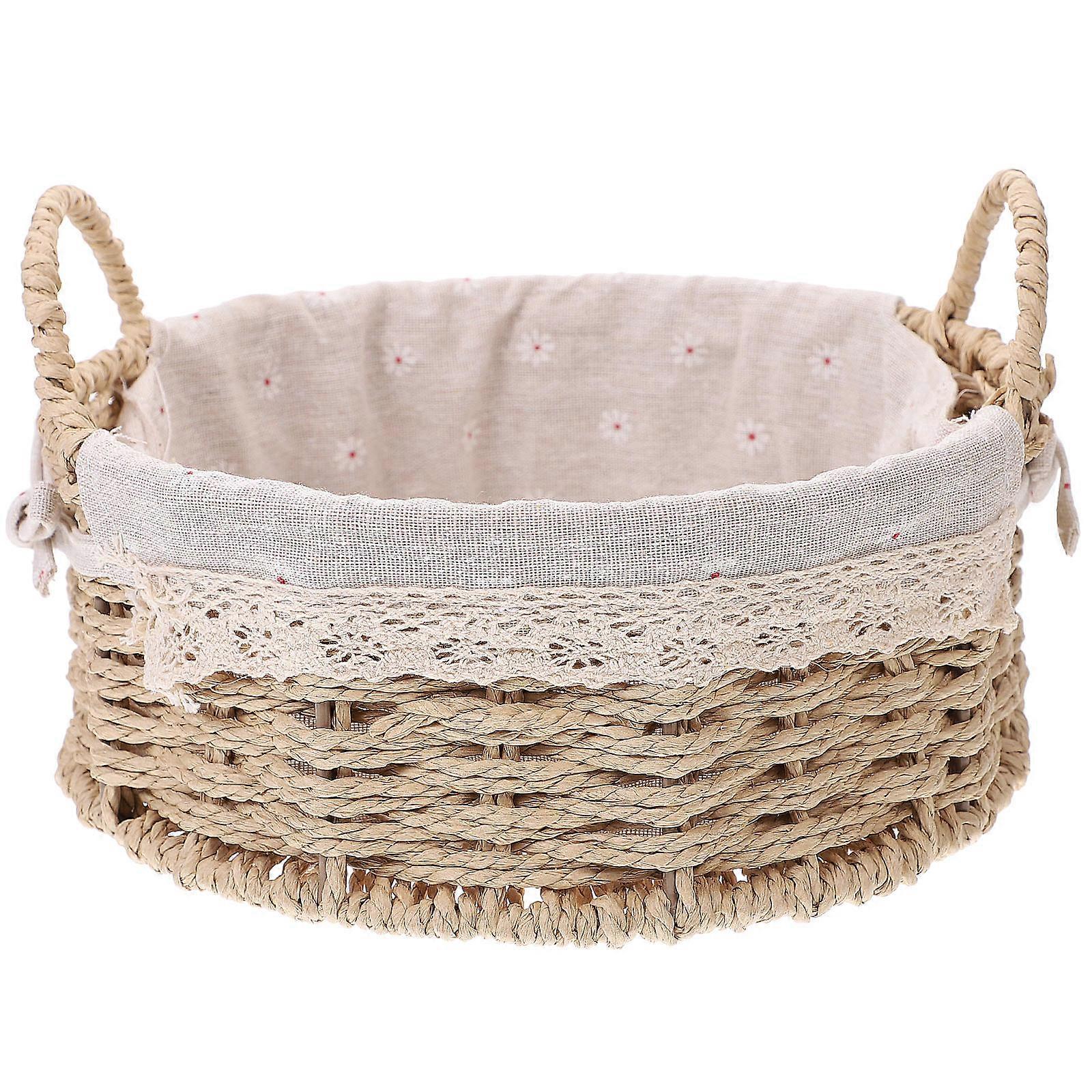 Handmade Storage Basket Iron Bedside Hanging Basket for Storage 2Pcs