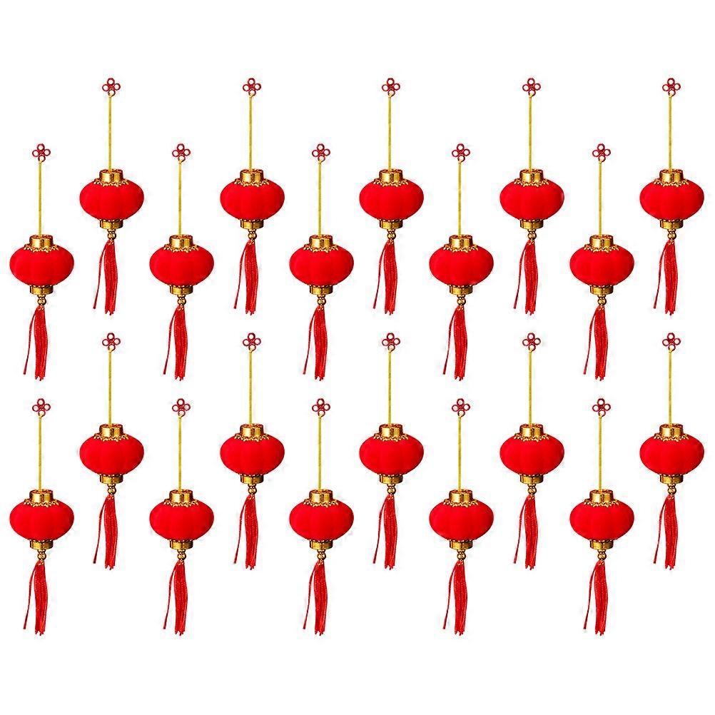 Chinese New Year Lanterns Red Hanging Lanterns Decoration 60Pcs