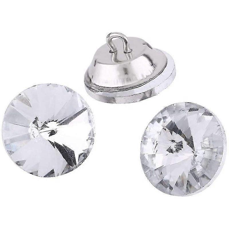 Minglan 50pcs Crystal Upholstery Buttons,20mm Rhinestone Crystal Round Buttons