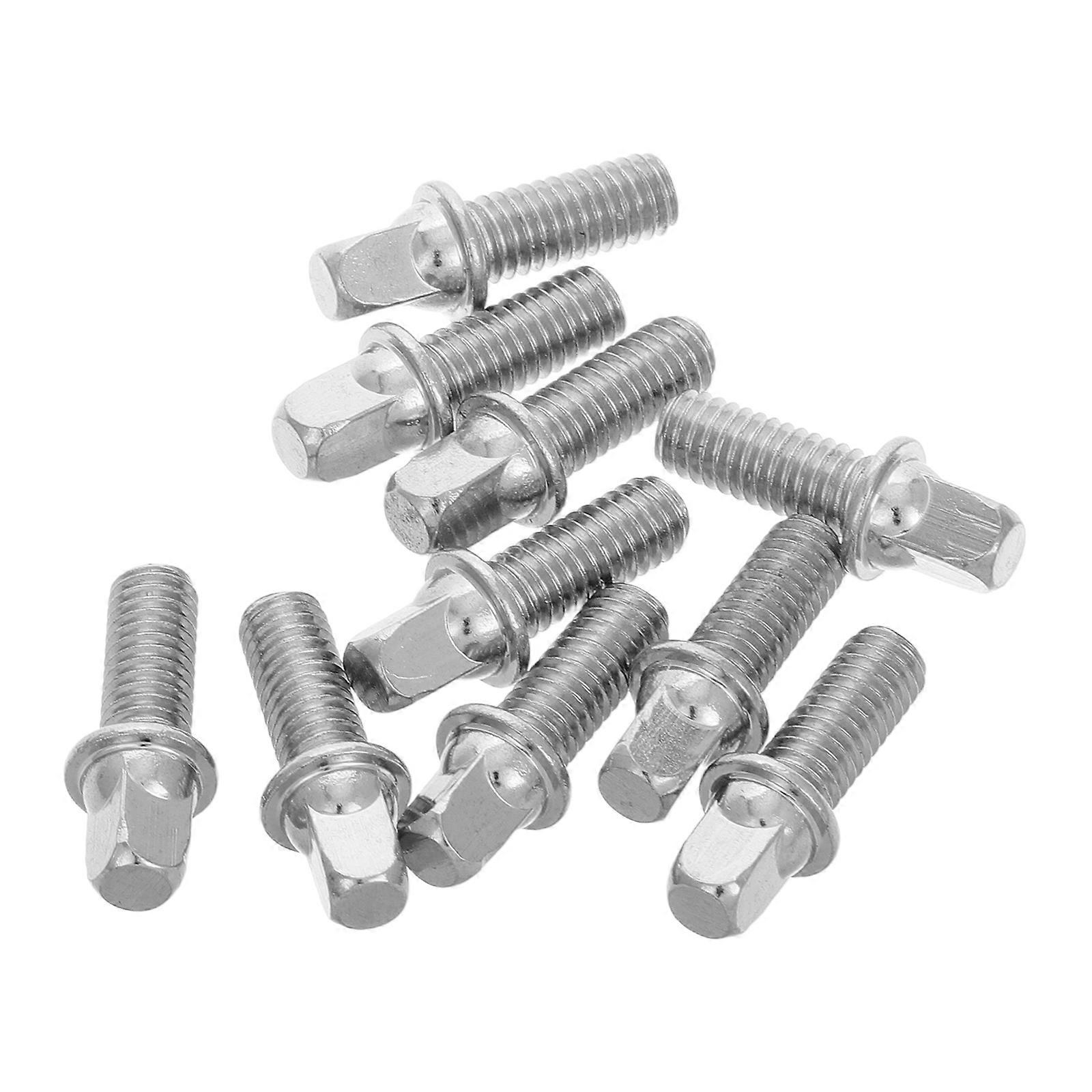 Drum Screws Metal Drum Mounting Hardware for 50Pcs Silver Screws