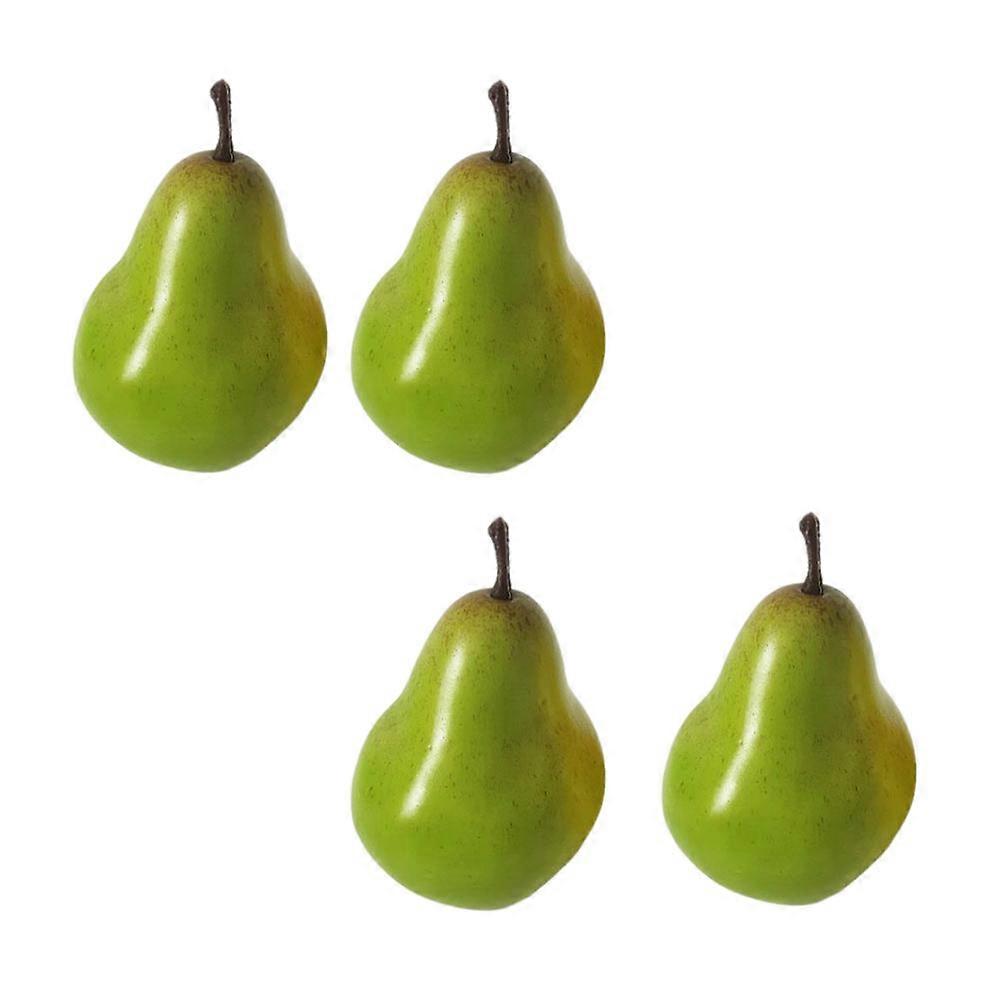 Simulation Pear Fruit Model for Decorative Craft Photography Props 8Pcs Green