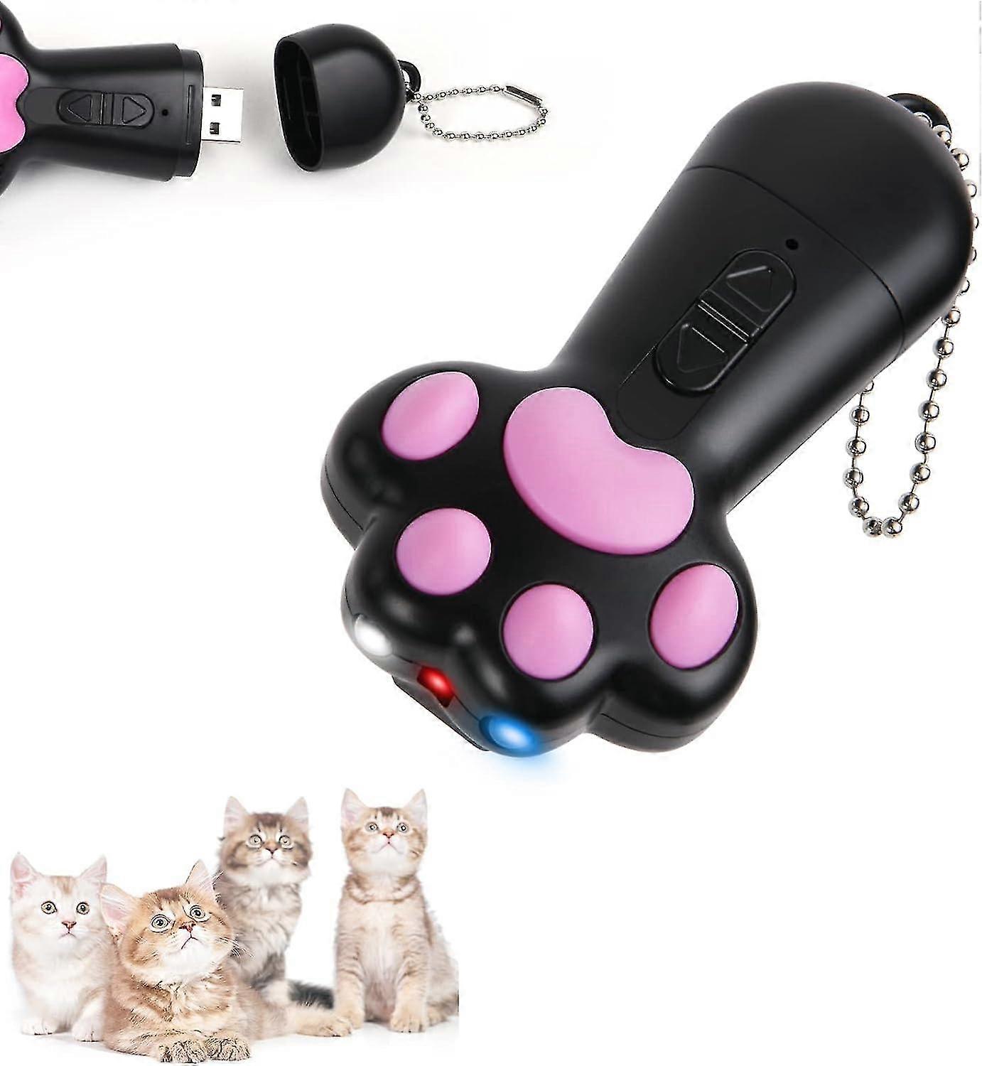 25-26 Interactive LED Cat Toy,USB Rechargeable,Pattern Adjustable