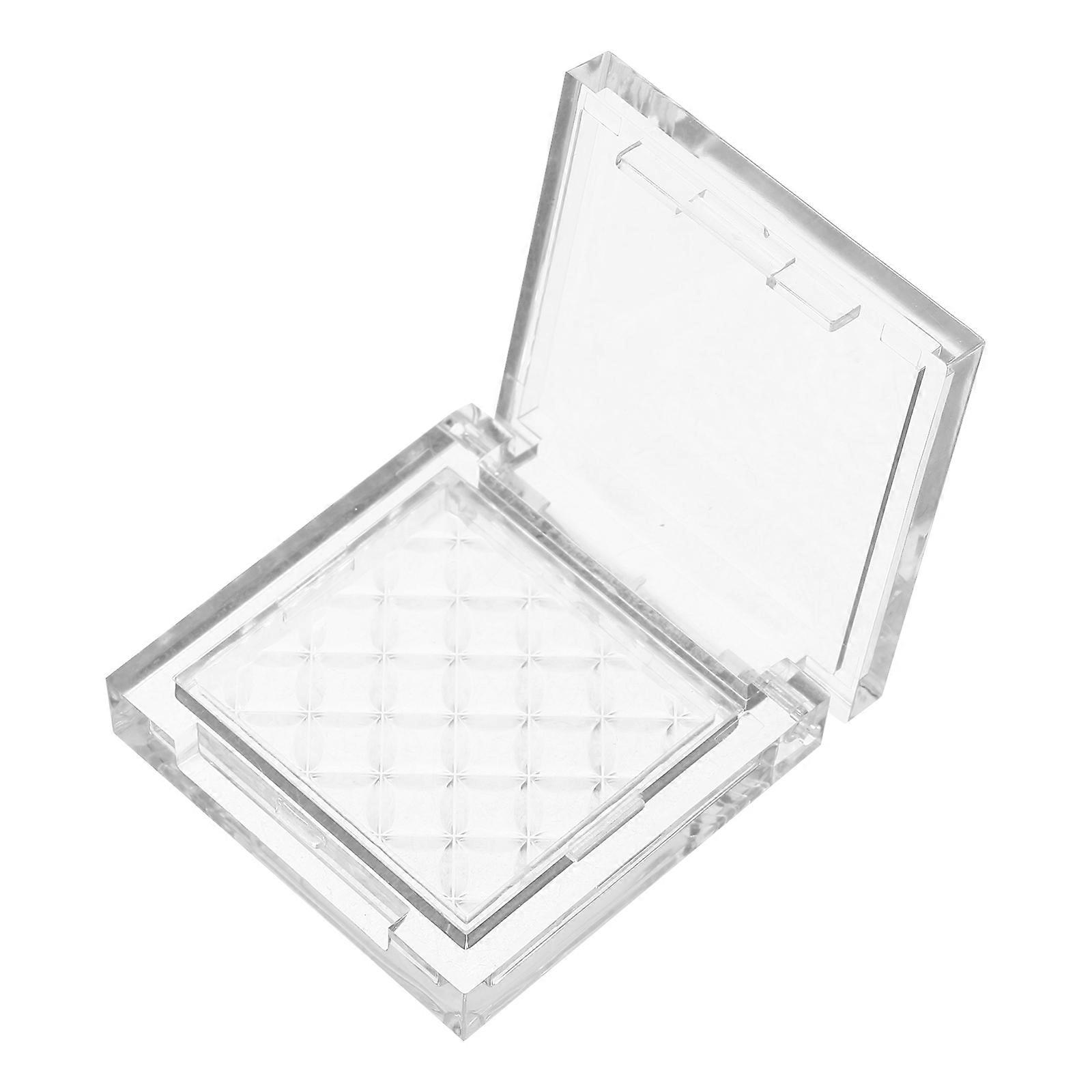 Plastic Eyeshadow Pan Makeup Container for Storage 3Pcs Transparent