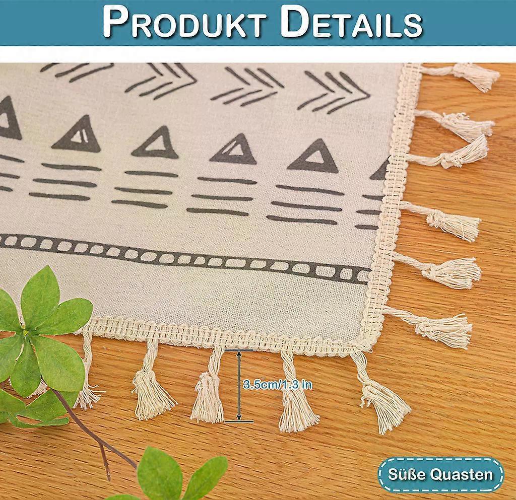 Waterproof Boho Cotton Garden Tablecloth Rectangular 140x200cm Machine Washable