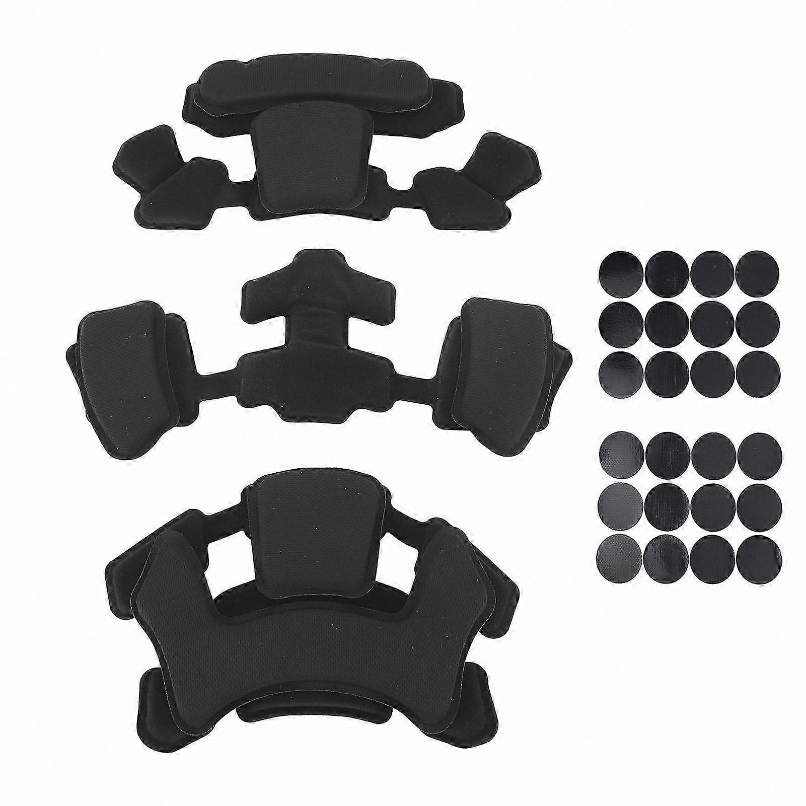 Black Replacement Foam Padding Kit for Helmets - Comfortable Inner Liner System with Protective Sponge Cushion Set