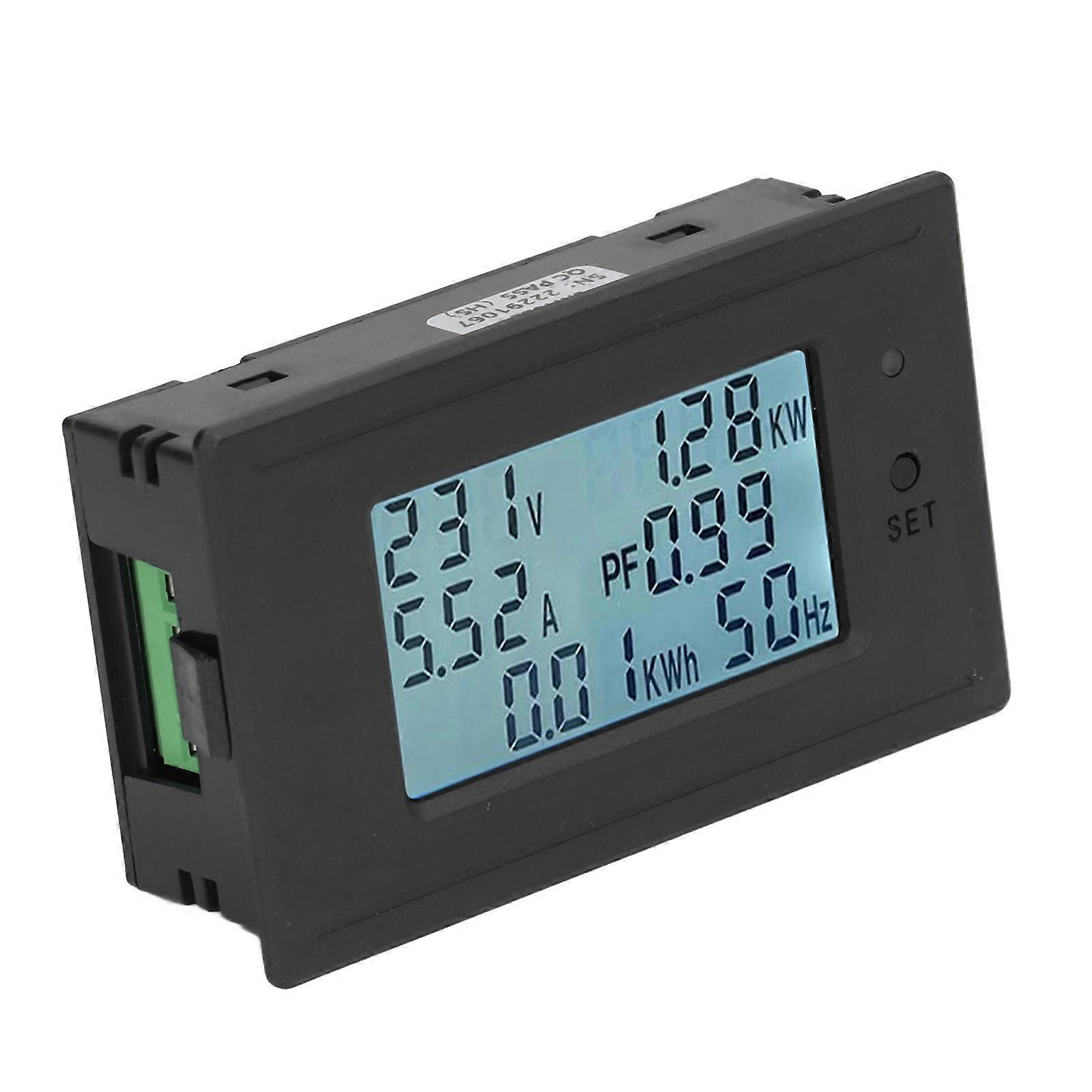 LCD Digital Display Voltage Current Power Meter Electricity Monitor Voltmeter Ammeter DC6‑200V