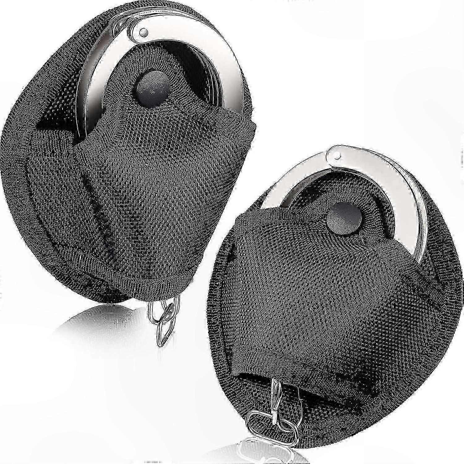 Universal Han uff Pouches - 2 Pack Nylon Cases for Chain and Hinged Cuffs