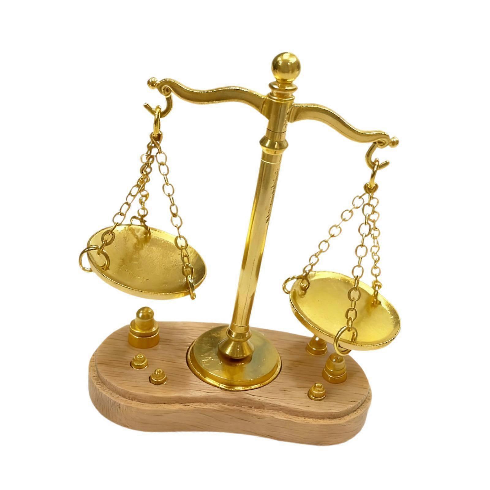 Miniature Dollhouse Balance Scale Retro Tiny Weighing Scale Model Life Scene