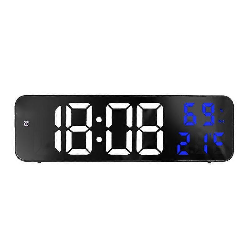 Mirror Large Digital LED Clock Home Electronic Alarm Clock Large Screen Plug in Clock Wall Mounted W