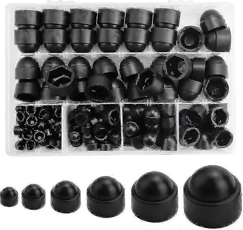 145 Pcs Plastic Dome Bolt Nut Protection Caps