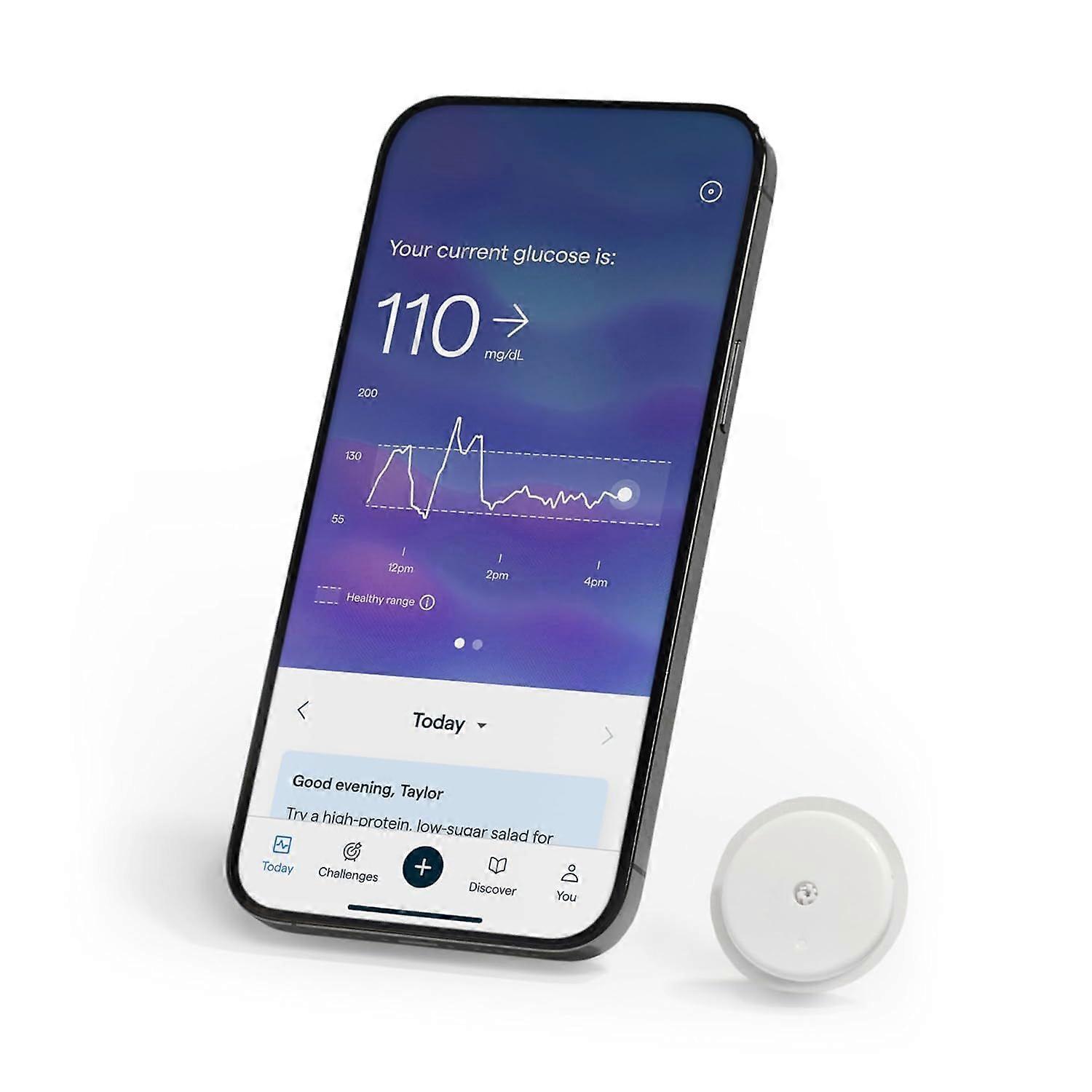 Continuous Glucose Monitor (CGM) & App. Made by Abbott. Know The Impact of What You eat. 1 biosensor Lasts up to 14 Days*. Designed for iPhone 11 Devi