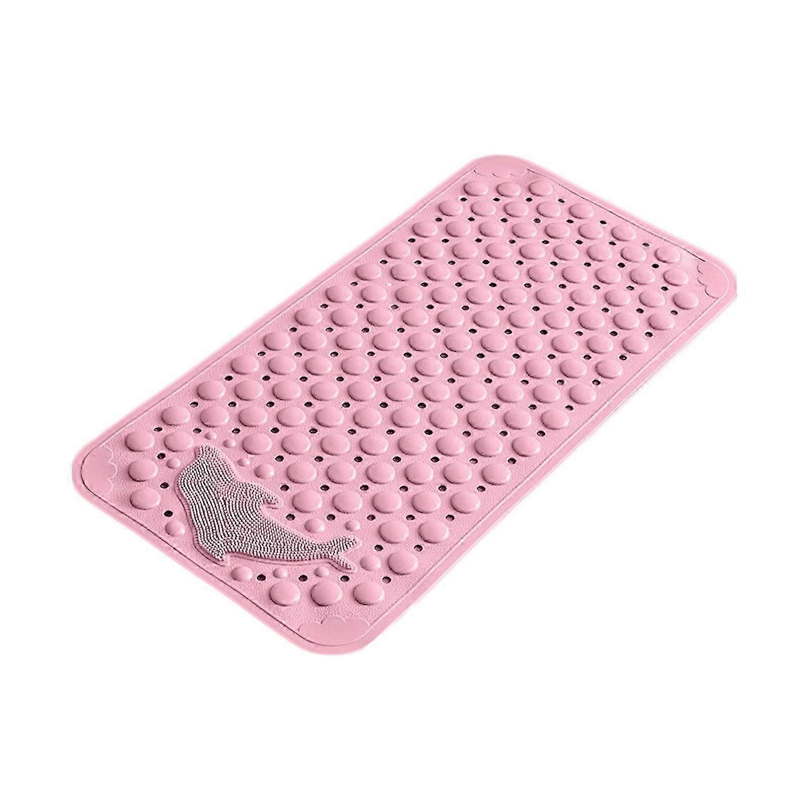 Bath Tub Shower Mat 17x29.5in Extra Large Non Slip With Drain Holes
