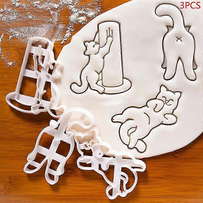 Cat Cookie Cutters Kitty Butt Shape Diy Biscuit Cookie Mold Stamp Bakeware